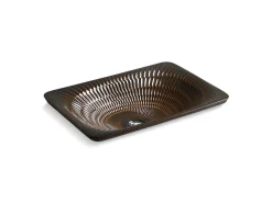 21" rectangular drop-in bathroom sink, no overflow