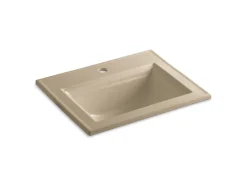 22-3/4" rectangular drop-in bathroom sink
