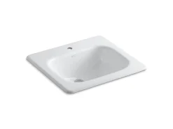 21" rectangular drop-in bathroom sink