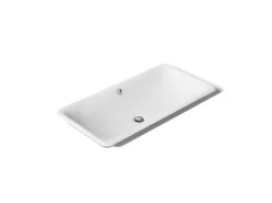 30" rectangular drop-in/undermount/vessel bathroom sink with Iron Black painted underside
