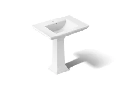 30-3/4" rectangular pedestal bathroom sink