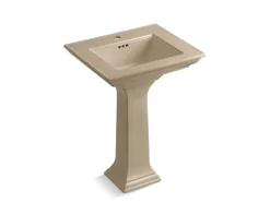 25" rectangular pedestal bathroom sink