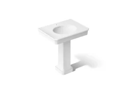 30" rectangular pedestal bathroom sink