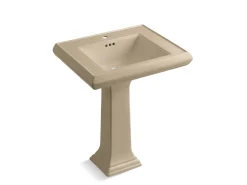 27-1/4" rectangular pedestal bathroom sink