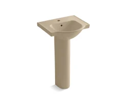 21" rectangular pedestal bathroom sink