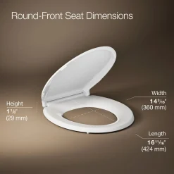 Recycled ReadyLatch® Quiet-Close™ round-front toilet seat