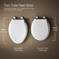 Recycled ReadyLatch® Quiet-Close™ round-front toilet seat