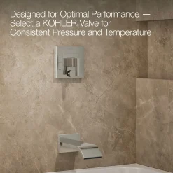Rite-Temp® bath and shower trim kit with push-button diverter, without showerhead