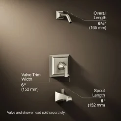 Rite-Temp® bath and shower trim kit, without showerhead
