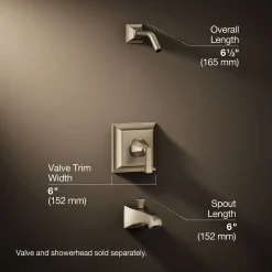 Rite-Temp® bath and shower trim kit, without showerhead
