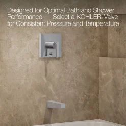 Rite-Temp® bath and shower trim kit with push-button diverter, 2.5 gpm