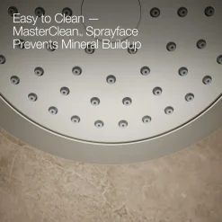 Rite-Temp® bath and shower trim kit with push-button diverter and cross handle, 2.5 gpm