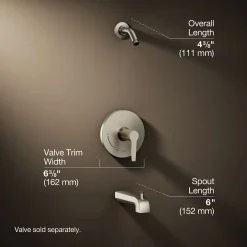 Rite-Temp® bath and shower trim kit, without showerhead