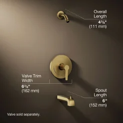 Rite-Temp® bath and shower trim kit, without showerhead