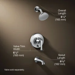 Rite-Temp® bath and shower trim kit with push-button diverter, 1.5 gpm