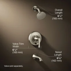 Rite-Temp® bath and shower trim kit with push-button diverter, 1.5 gpm