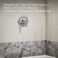 Rite-Temp® bath and shower trim kit with push-button diverter, without showerhead