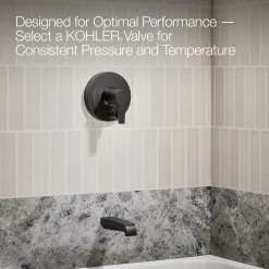 Rite-Temp® bath and shower trim kit with push-button diverter and lever handle, 2.5 gpm