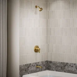 Rite-Temp® bath and shower trim kit with push-button diverter and lever handle, 2.5 gpm