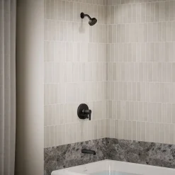 Rite-Temp® bath and shower trim kit with push-button diverter and lever handle, 2.5 gpm