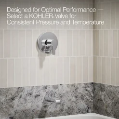 Rite-Temp® bath and shower trim kit with push-button diverter and lever handle, 2.5 gpm