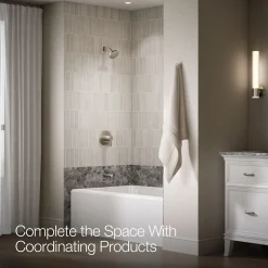 Rite-Temp® bath and shower trim kit with push-button diverter, without showerhead