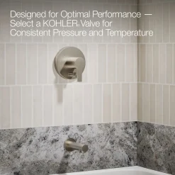 Rite-Temp® bath and shower trim kit with push-button diverter, without showerhead