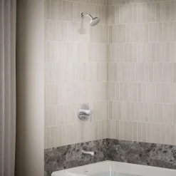 Rite-Temp® bath and shower trim kit with push-button diverter, without showerhead