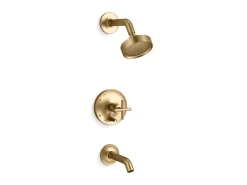 Rite-Temp® bath and shower trim kit with push-button diverter and cross handle, 1.75 gpm