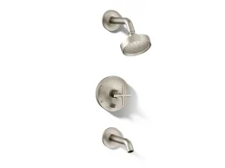 Rite-Temp® bath and shower trim kit with push-button diverter and cross handle, 1.75 gpm