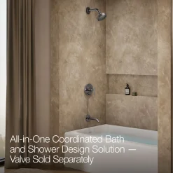 Rite-Temp® bath and shower trim kit with push-button diverter and lever handle, 1.75 gpm