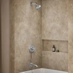 Rite-Temp® bath and shower trim kit with push-button diverter and lever handle, 1.75 gpm