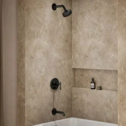 Rite-Temp® bath and shower trim kit with push-button diverter and lever handle, 1.75 gpm