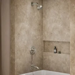 Rite-Temp® bath and shower trim kit with push-button diverter and lever handle, 1.75 gpm