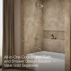 Rite-Temp® bath and shower trim kit with push-button diverter and cross handle, 2.5 gpm