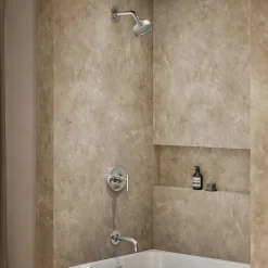 Rite-Temp® bath and shower trim kit with push-button diverter and lever handle, 2.5 gpm