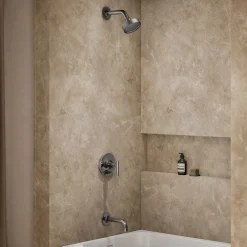 Rite-Temp® bath and shower trim kit with push-button diverter and lever handle, 2.5 gpm