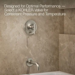 Rite-Temp® bath and shower trim kit with push-button diverter and lever handle, 2.5 gpm