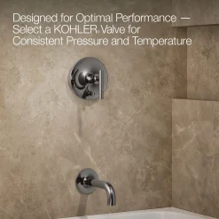 Rite-Temp® bath and shower trim kit with push-button diverter and lever handle, 2.5 gpm
