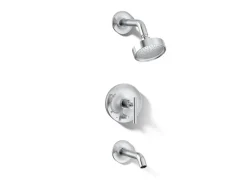 Rite-Temp® bath and shower trim kit with push-button diverter and lever handle, 2.5 gpm