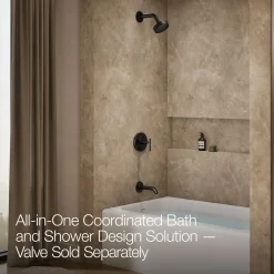 Rite-Temp® bath and shower trim kit with push-button diverter and lever handle, 2.5 gpm