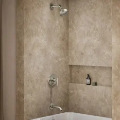 Rite-Temp® bath and shower trim kit with push-button diverter and lever handle, 2.5 gpm