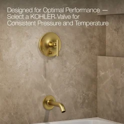 Rite-Temp® bath and shower trim kit with push-button diverter and lever handle, 2.5 gpm