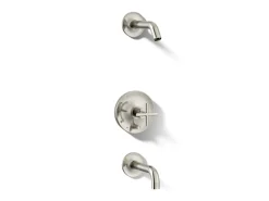 Rite-Temp® bath and shower trim kit with push-button diverter and cross handle, without showerhead