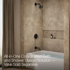 Rite-Temp® bath and shower trim kit with push-button diverter and lever handle, without showerhead