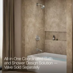 Rite-Temp® bath and shower trim kit with push-button diverter and lever handle, without showerhead