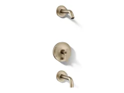 Rite-Temp® bath and shower trim kit with push-button diverter and lever handle, without showerhead