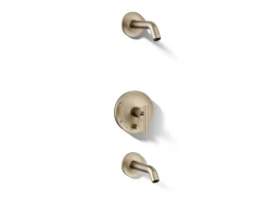 Rite-Temp® bath and shower trim kit with push-button diverter and lever handle, without showerhead