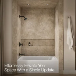 Rite-Temp® bath and shower trim kit with push-button diverter and lever handle, without showerhead