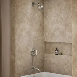 Rite-Temp® bath and shower trim kit with push-button diverter and lever handle, without showerhead